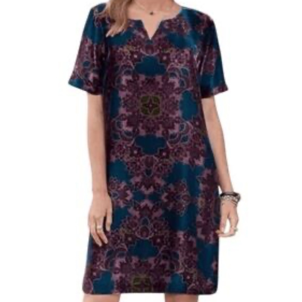 Sundance Nomi Velvet Shift Dress Silk Blend